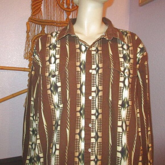 Panhandle Slim Men's Pearl Snap Shirt Size XXL Aztec Long Sleeves Cowboy Western - Picture 2 of 11